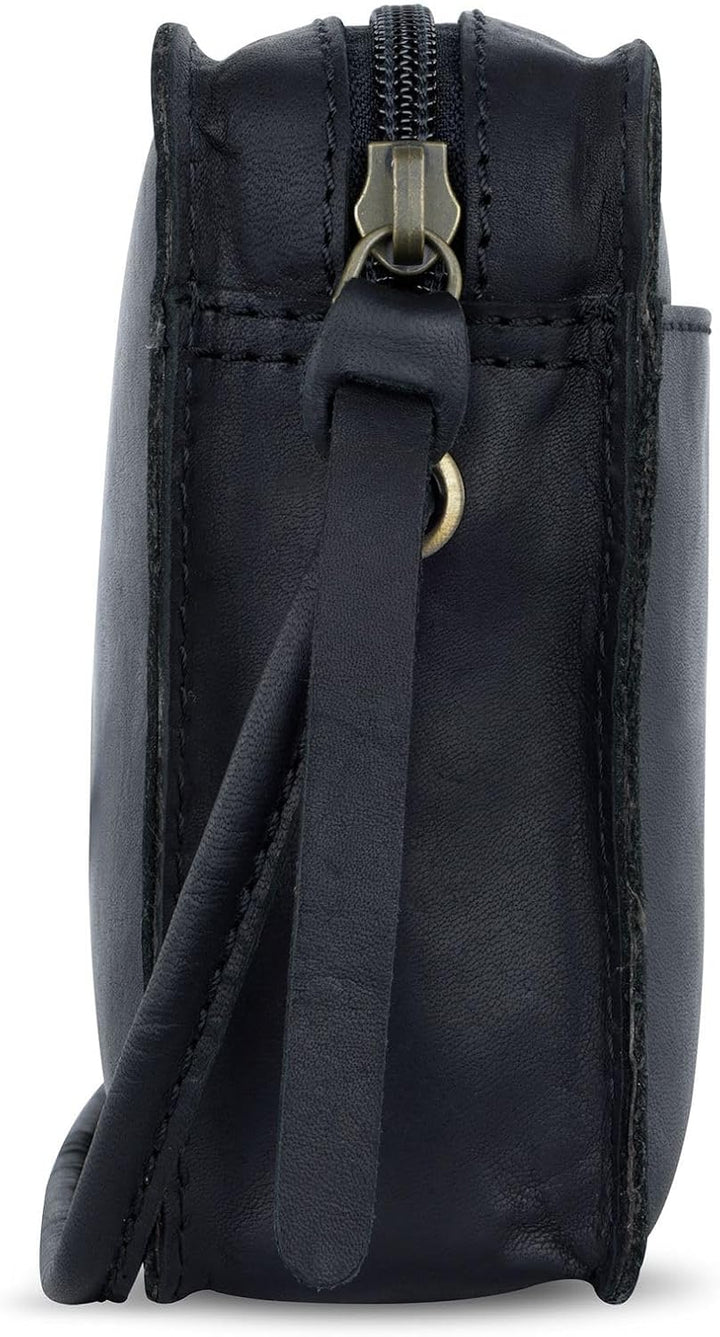 KLONDIKE 1896 Rush Allison kleine Schultertasche aus Rindleder, Shoulder bag Schwarz, Schwarz