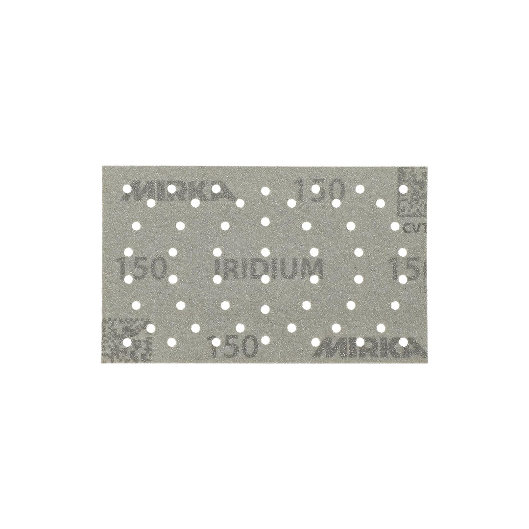Mirka Iridium Premium-Schleifpapier 81x133mm Klett 54-Loch, Korn 150, 100 Stk/Zum Schleifen von Lack
