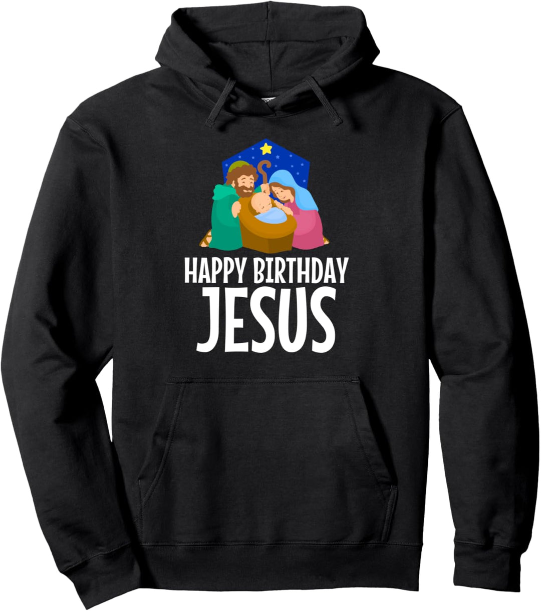 Christliche Religion Weihnachten Happy Birthday Jesus Pullover Hoodie