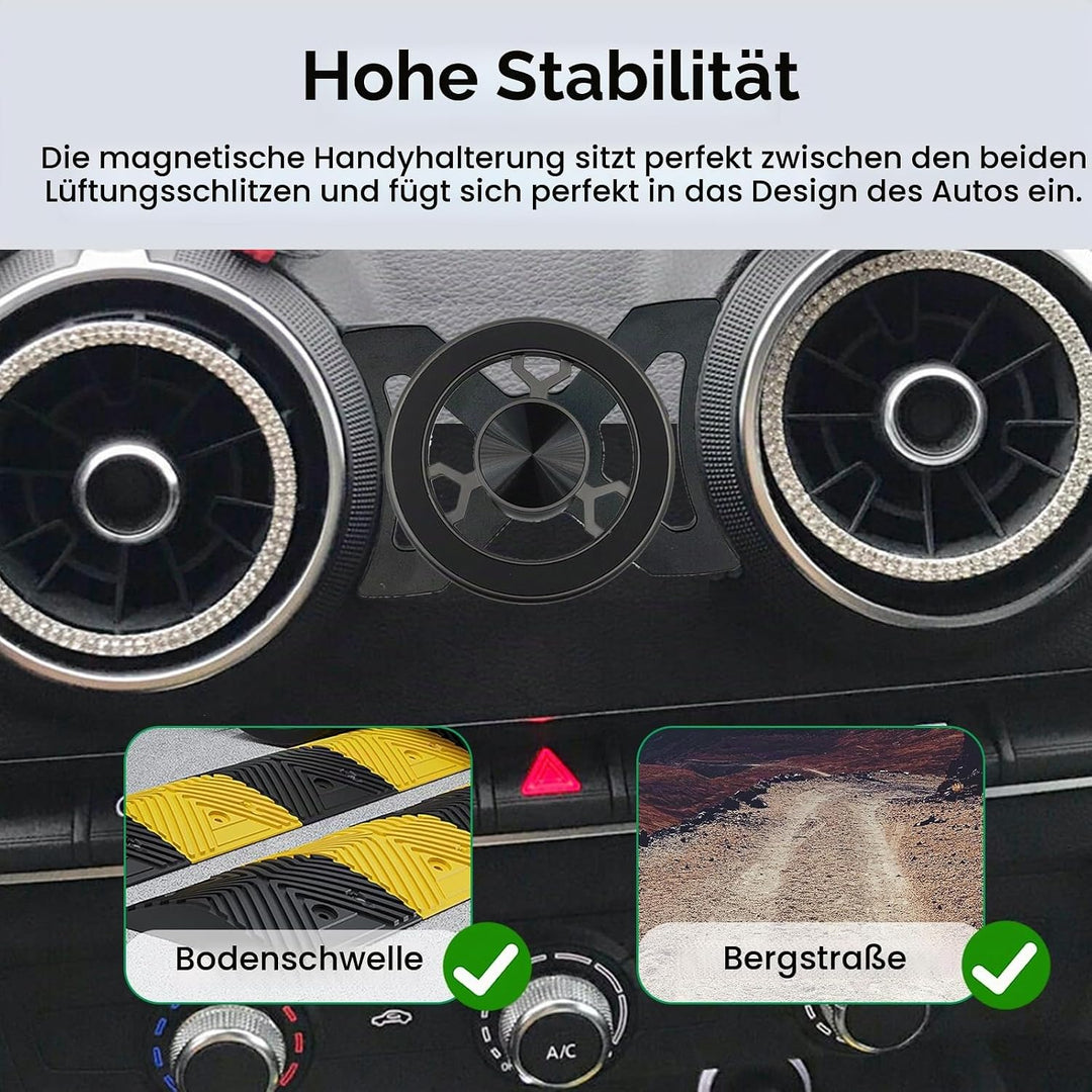 Magnetisch Kfz Handyhalterung Kompatibel mit Audi A3 8V 2014–2019 Universelle Halterung 360 Grad Dre