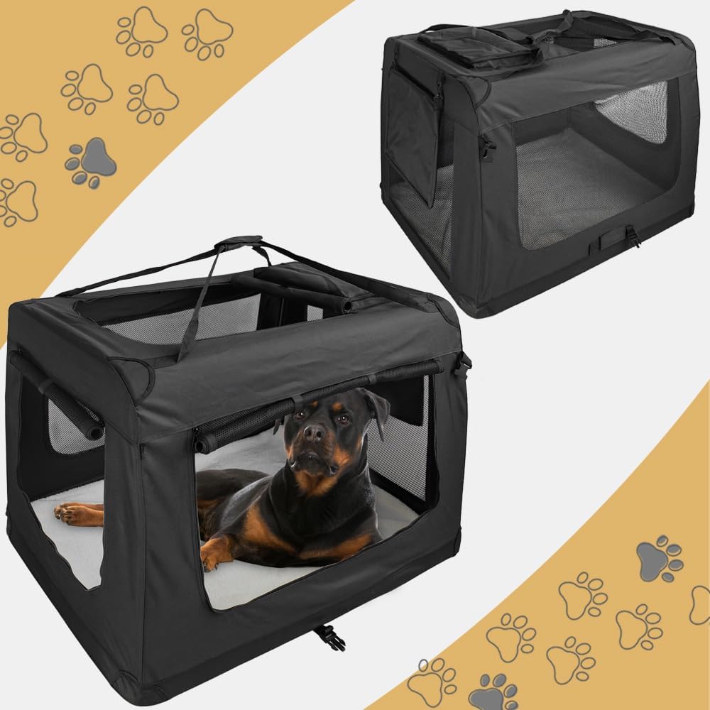 Faltbare Hundebox Transporttasche Transportbox Auto für Katze Hunde Grosse Kleine Box Bag Bed Decke
