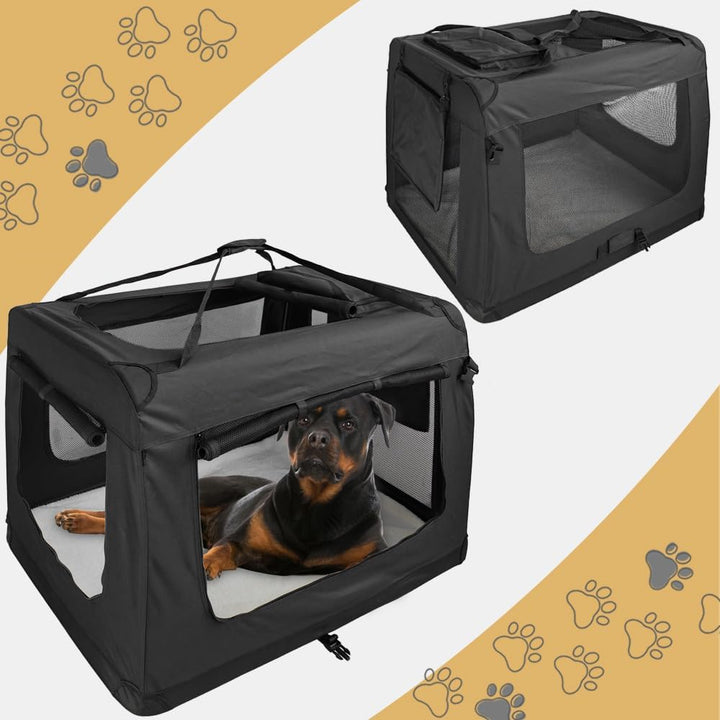 Faltbare Hundebox Transporttasche Transportbox Auto für Katze Hunde Grosse Kleine Box Bag Bed Decke
