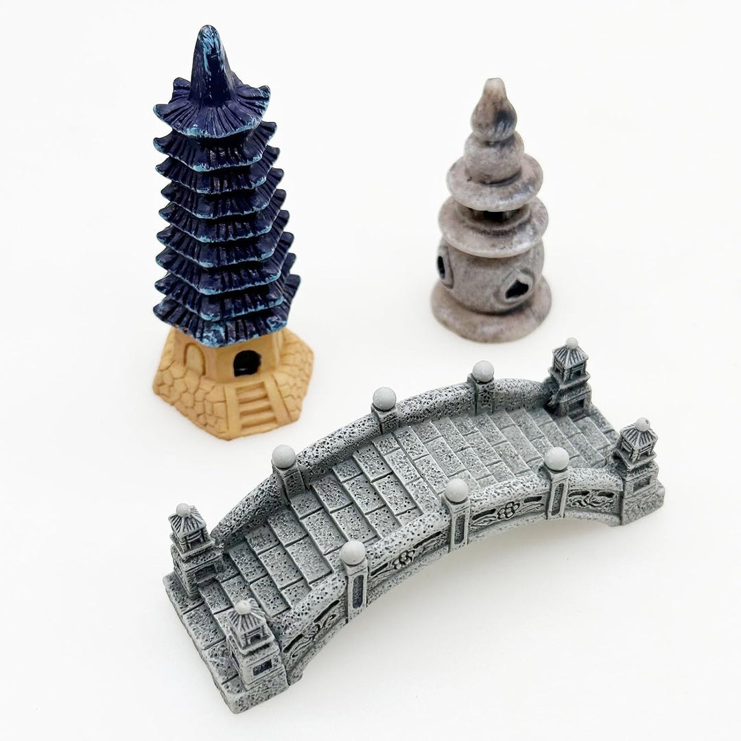 Cayway Mini Zen Miniatur Garten Miniatur Garten Deko Miniatur Gartenzubehör Ornamente, Garten Gras M