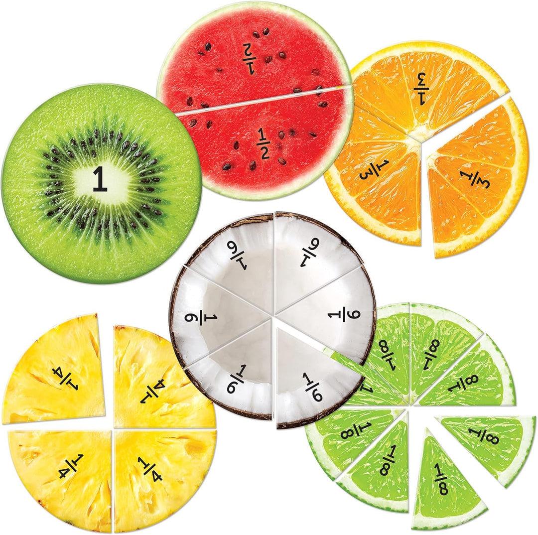 Fractions de fruits aimantées de Learning Resources, apprentissage des nombres pour enfants, maths,