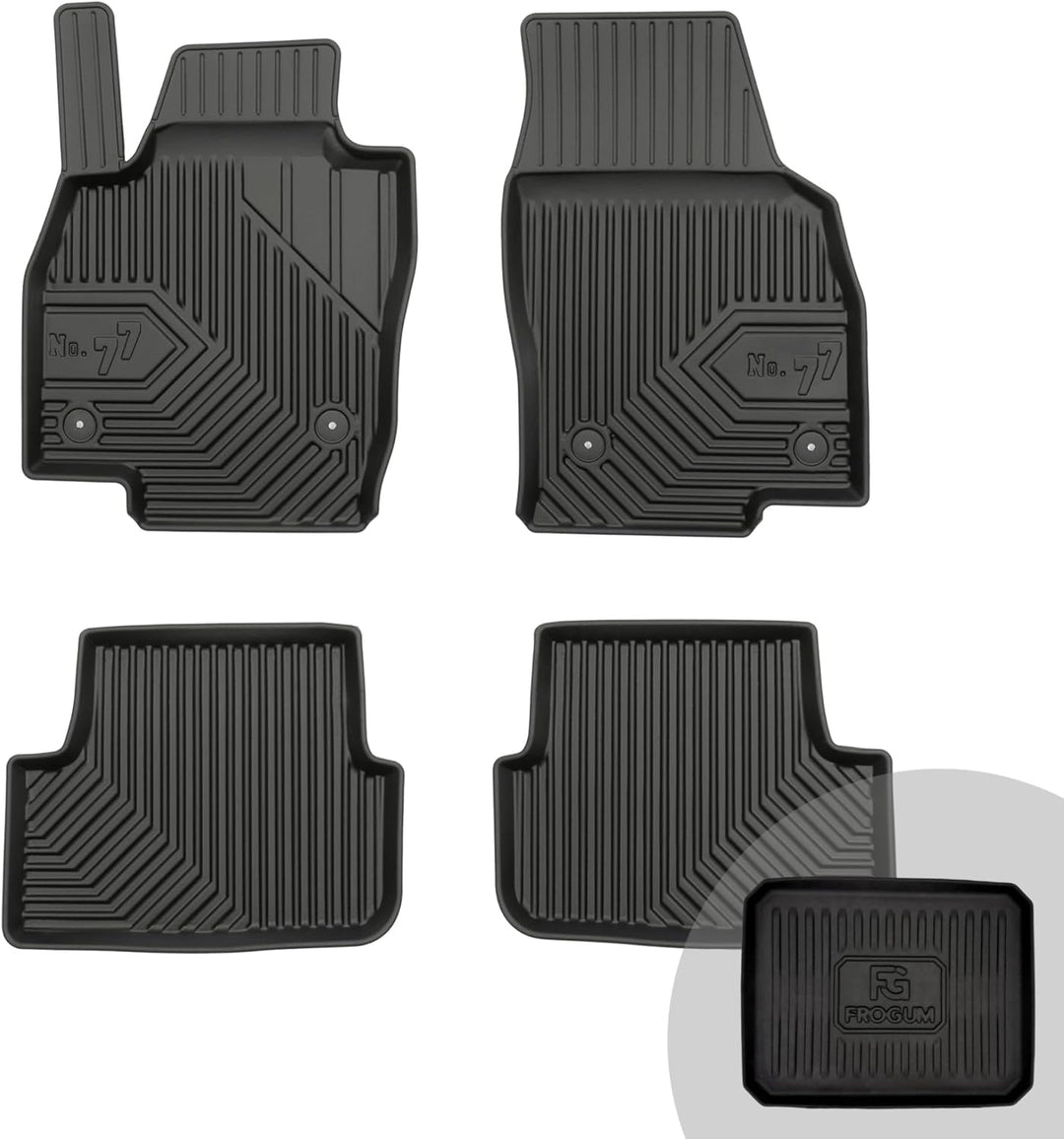 FROGUM No.77 Gummimatten Ganzjahresset von Auto Fussmatten Autofussmatten für SEAT Arona ab 2017, fü
