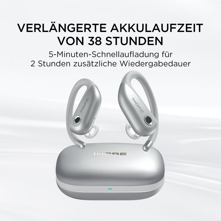 1MORE Fit S50 Open Ear Kopfhörer 5.3 Bluetooth, Sport Kopfhörer Kabellos mit Mikrofon, True Wireless