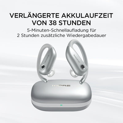 1MORE Fit S50 Open Ear Kopfhörer 5.3 Bluetooth, Sport Kopfhörer Kabellos mit Mikrofon, True Wireless