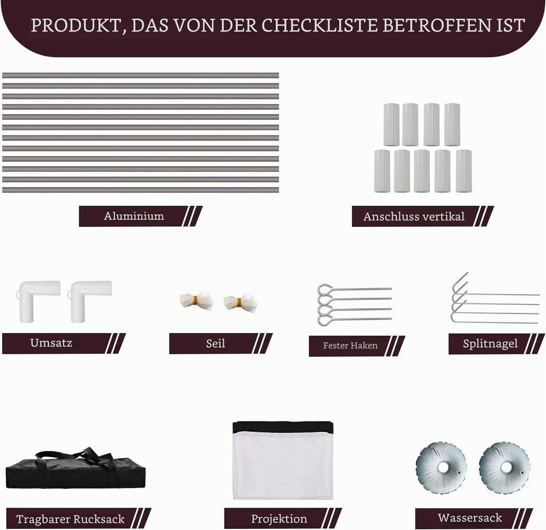 Projektion Leinwand mit Stand 80 Zoll HD 4K Outdoor Indoor Projector Screen Schnelles Falten Tragbar