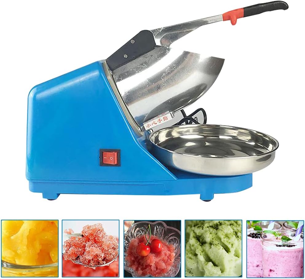 380W Elektrischer Ice Crusher Crusheisbereiter Eiswürfel Eiszerkleiner Edelstahl Eiszerkleinerer für