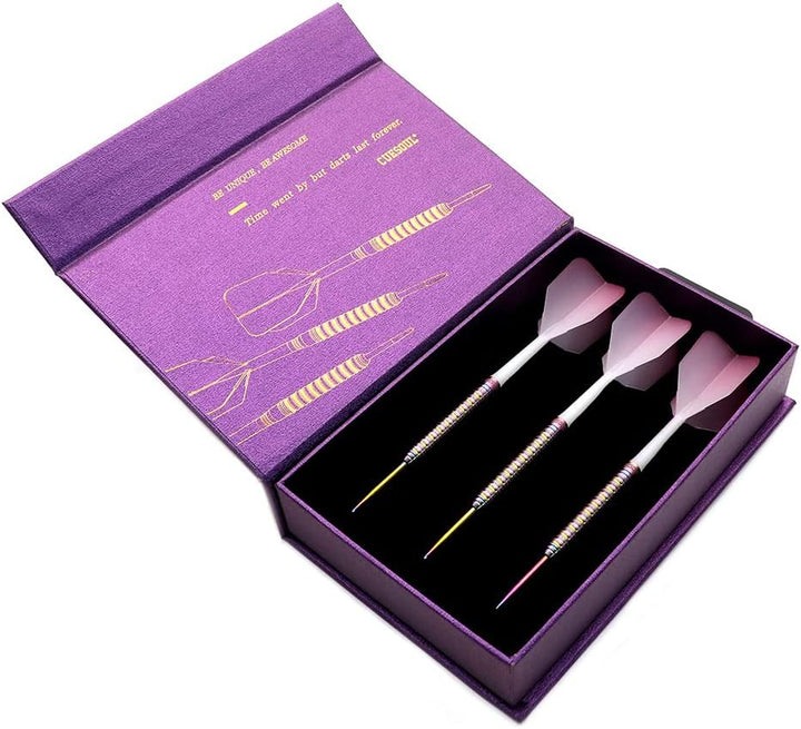 CUESOUL PINK/BLAU/GRÜN GEM Stone 21g/22g Stahlspitze 90% Tungsten Dart Set mit Uniformity Titanium C
