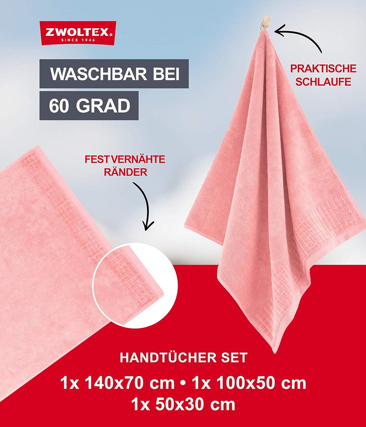 ZWOLTEX Himmlisch weiche Handtücher aus 100% Ägyptischer Baumwolle I Made IN EU I Gästehandtücher Ul