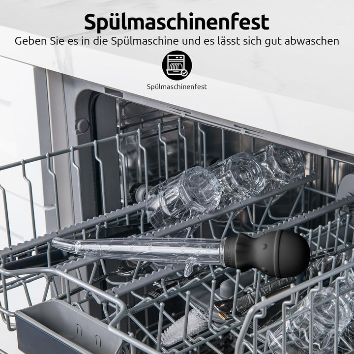 109℃ Hitzebeständige Grosse Abgewinkelte Bratenspritze: U-Taste Tritan Putenfleisch-Fettpipette mit