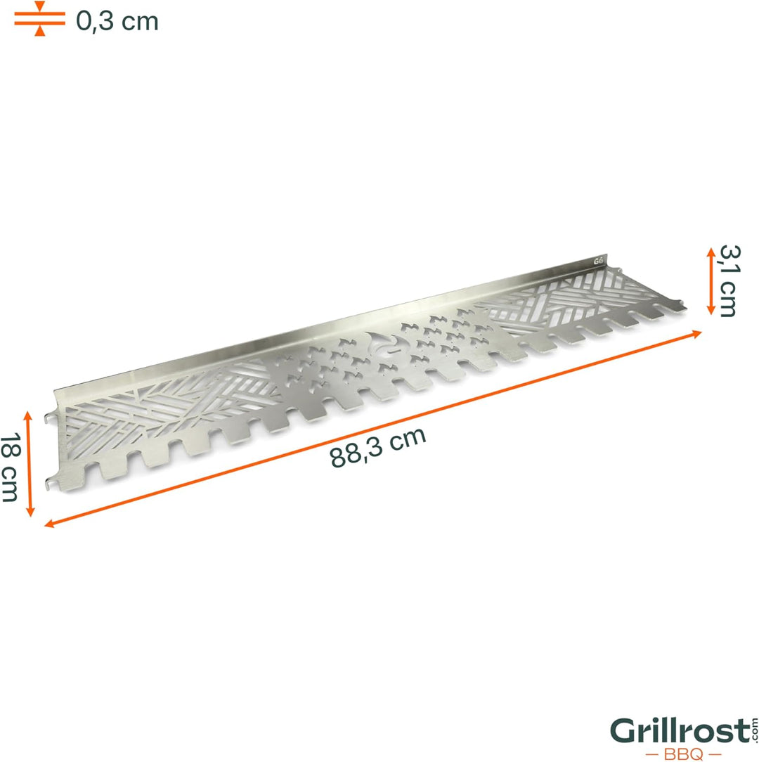 Grillrost.com Das Original Edelstahl Multistation | Warmhalterost für Rösle Videro/Sansibar G6 | mit