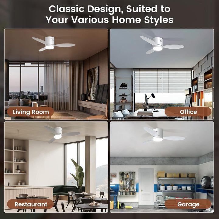 BLITZWILL Deckenventilator mit Beleuchtung, Ø106cm App Steuerung & Fernbedienung Deckenventilatoren