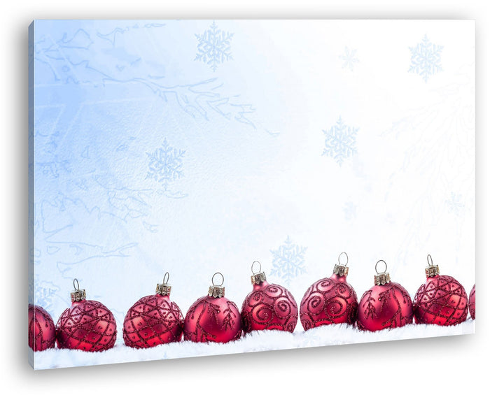 deyoli Christbaumkugeln zur Weihnachtszeit Format: 80x60 als Leinwandbild, Motiv fertig gerahmt auf