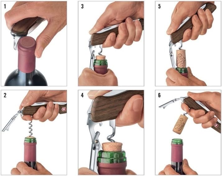 Victorinox Schweizer Taschenmesser Wine Master, Kellnermesser, Multitool, 6 Funktionen, Feststellkli