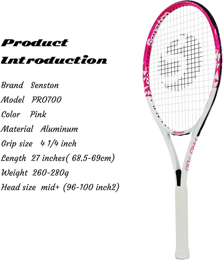 Senston Tennisschläger 68,6 cm, S700 Professioneller Tennis Schläger mit guter Kontrolle und gutem G