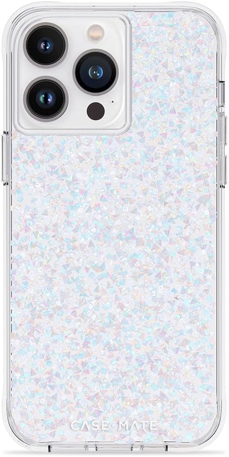 Case-Mate Schutzhülle für iPhone 14 Pro – Twinkle Diamond [3 m Fallschutz] [kabelloses Laden kompati