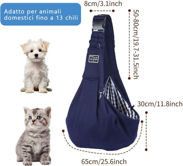 Reisetasche für Hunde, Transporttasche für Spaziergänge und im Freien, für Hund/Katze bis 7,5 kg,Sch