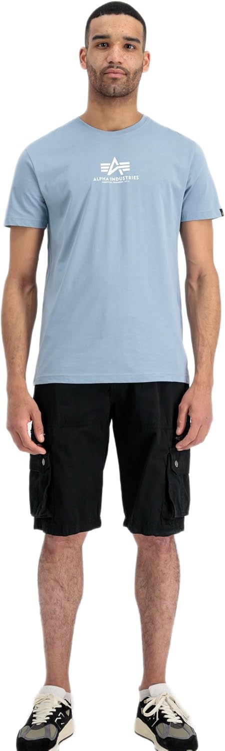ALPHA INDUSTRIES Herren Basic T-shirt XXL Blau, XXL Blau