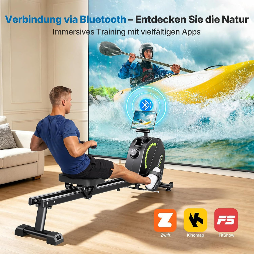 Dripex Magnetisches Rudergerät für Zuhause mit 16 Widerstandsstufen, Rudergerät für Zuhause mit LCD-