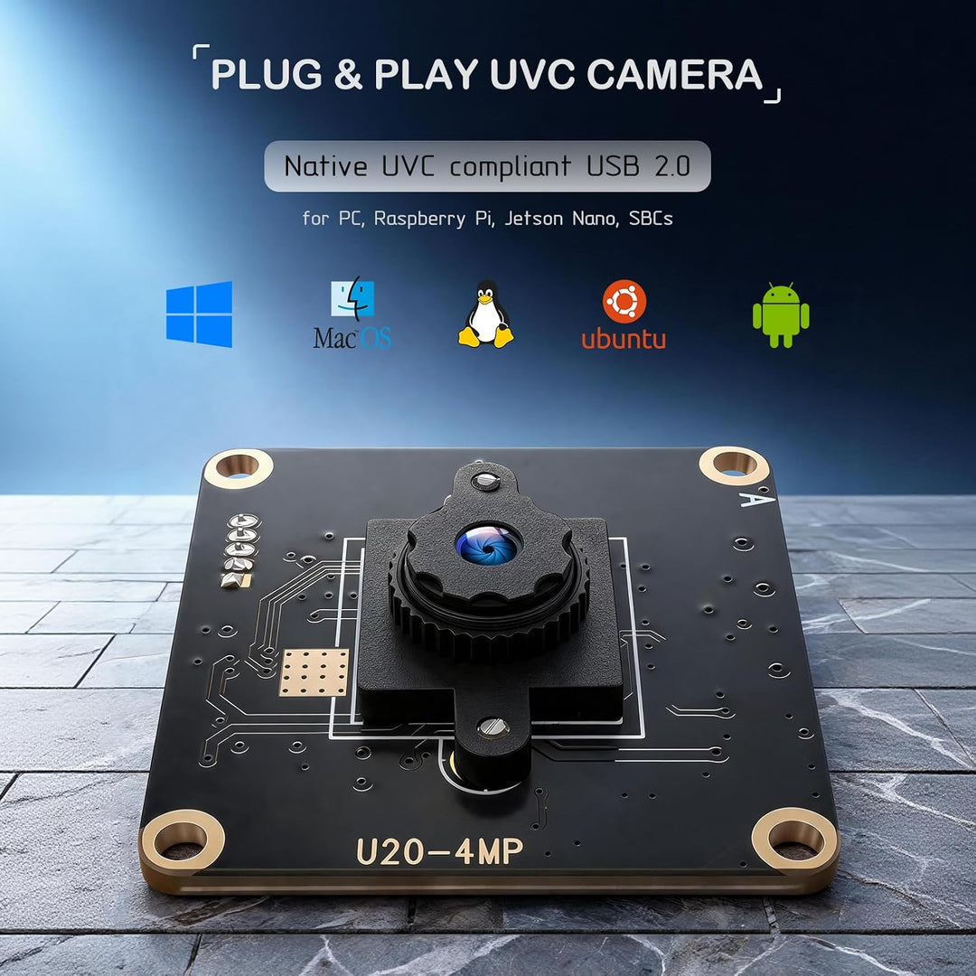 innomaker 4MP USB HDR Kamera, bis zu 4MP@30FPS, 2K@60FPS, 1080P@60FPS, Plug&amp;Play für PC, Raspberry P