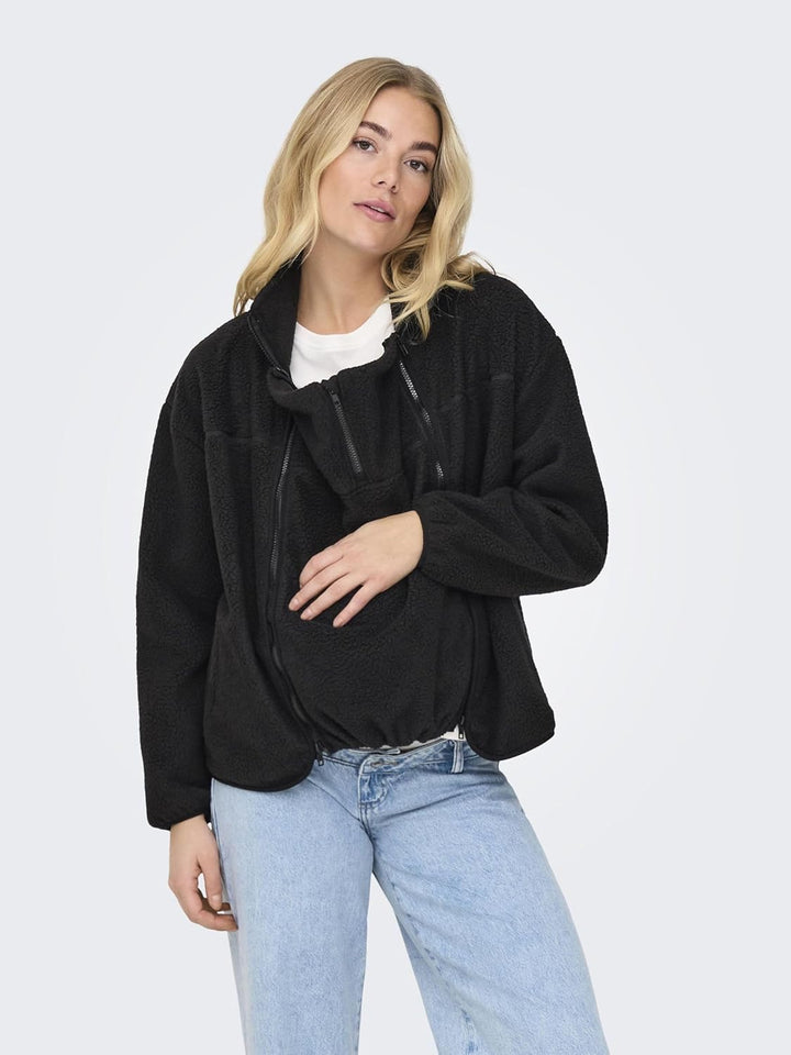 ONLY Female Teddyfell Jacke OLMmama,memberdays_cc,memberdays_cc_callout Teddyfell Jacke Schwarz XXL,