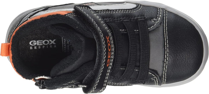 Geox Jungen B Gisli Boy B Sneakers 20 EU Black Orange, 20 EU Black Orange