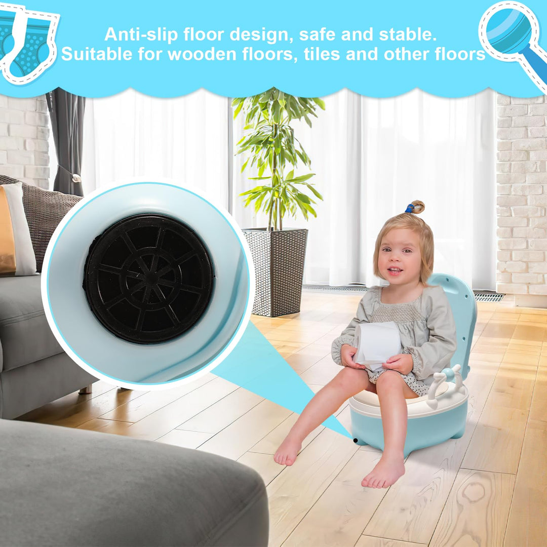 Fiqops Kinder Töpfchen, Toilettensitz Kinder, Typ der Schublade Baby Potty mit Griffe, Bürste, Weich