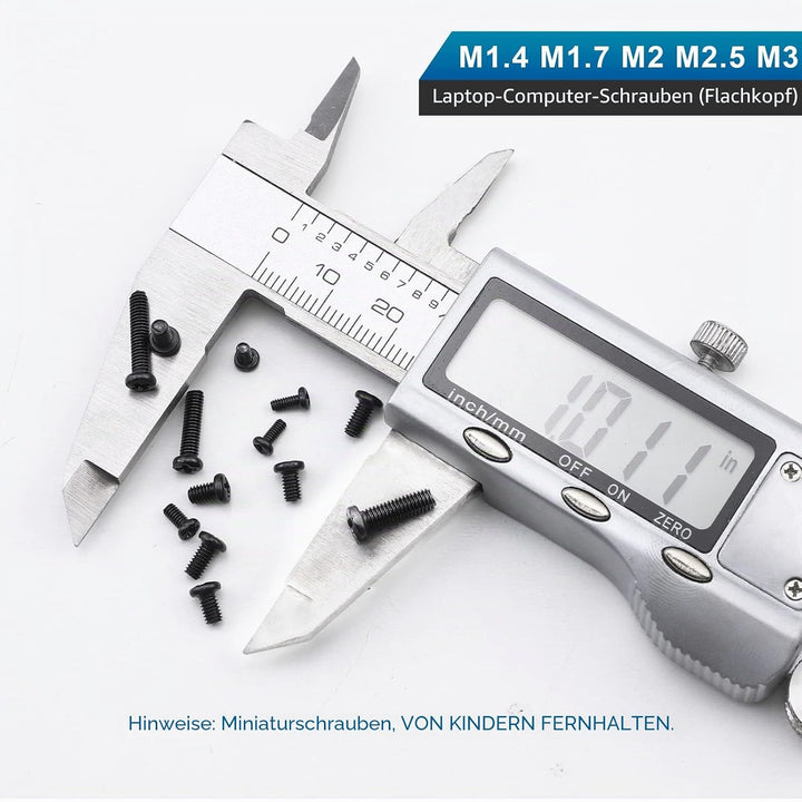 NINDEJIN 650 Stück Laptop Schrauben sortierten Set, M1.4 M1.7 M2 M2.5 M3 Reparatur PC Schraube für U