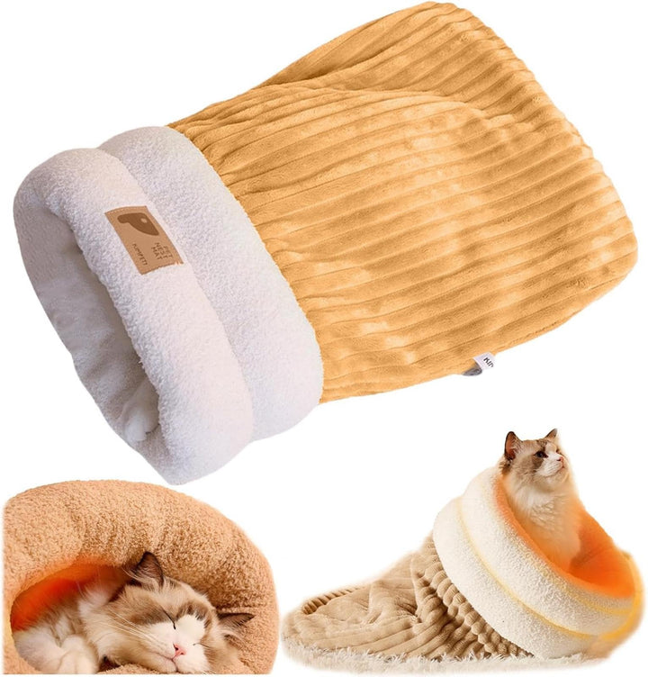 Katzenschlafsack - Katzen Schlafsack | Cat Sleeping Bag | Warmer Katzenschlafsack Für Winter | 360°