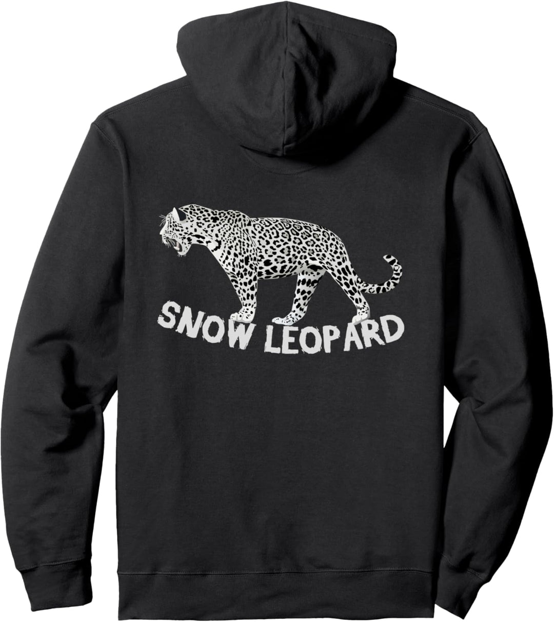 Schneeleopard Leopard Wildnis Tier Selten Pullover Hoodie