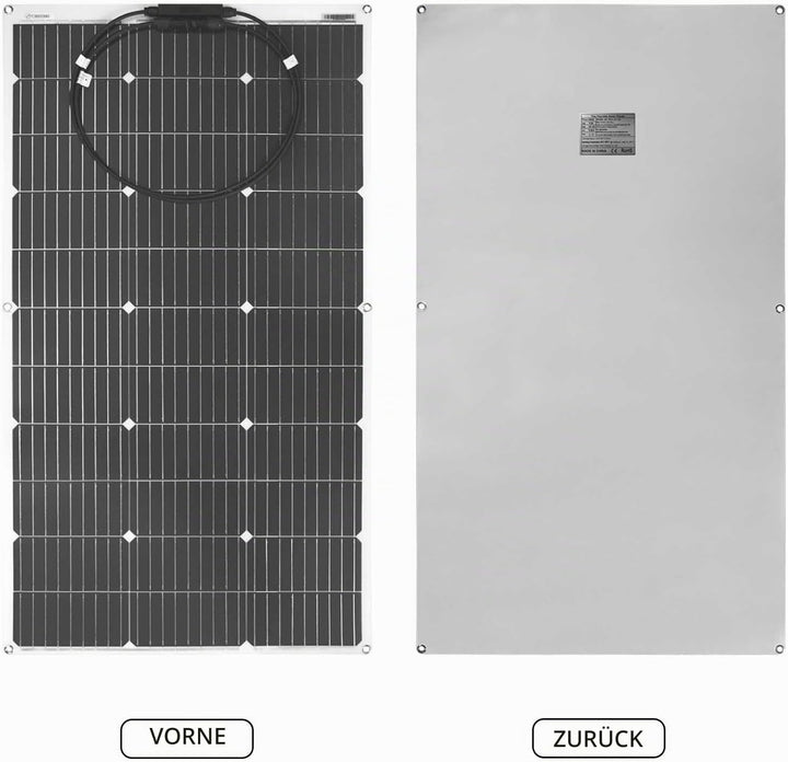 solarpanel 12V flexible 100w laderegler solar 12v Ultraleicht, Ultradünn,Wasserdicht für Wohnmobile,