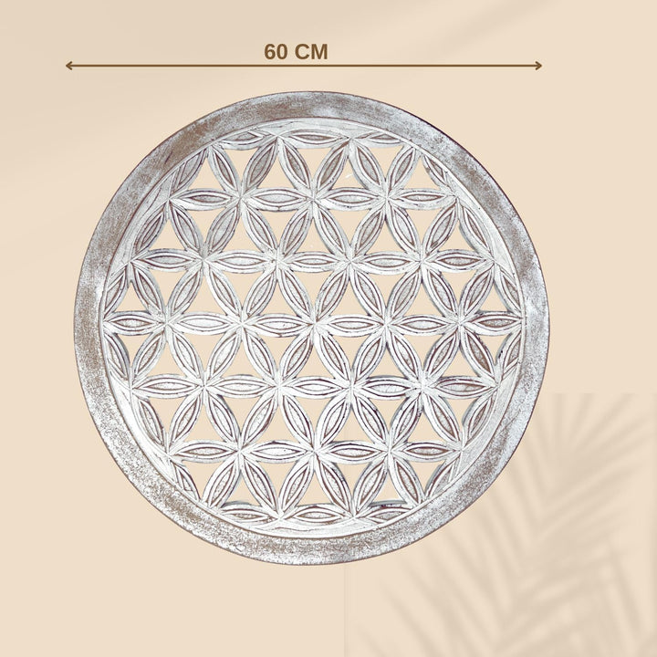 Trintura Blume des Lebens Wandbild 60cm Lebensblume Energiebild Handarbeit gross Wand-Bild-Dekoratio