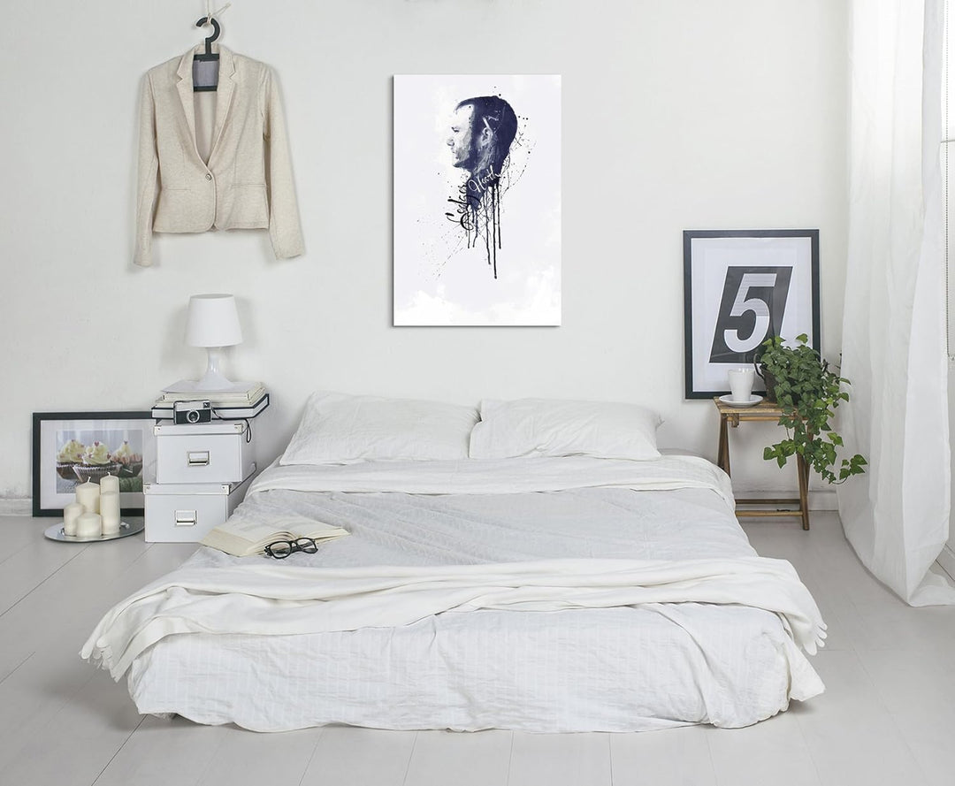 Paul Sinus Art Heath Ledger II 90x 60cm Keilrahmenbild Kunstbild Aquarell Art Wandbild auf Leinwand