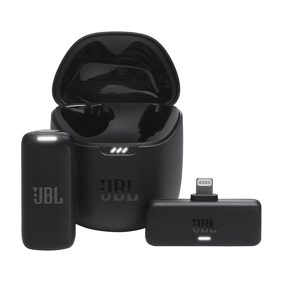 JBL Quantum Stream Wireless Mikrofon – Kabelloses Streaming-Mikrofon mit Lightning-Dongle für Apple