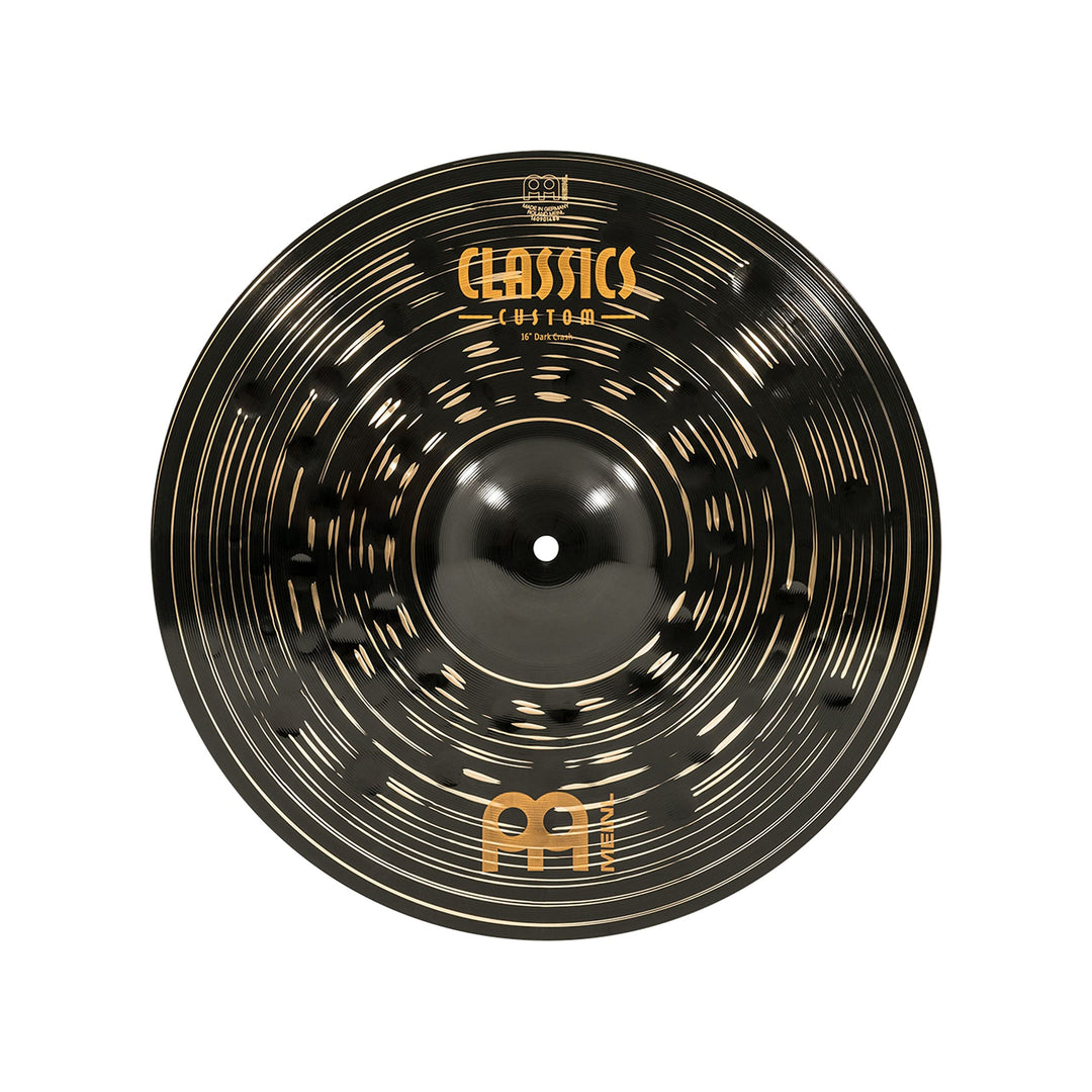 Meinl Cymbals Classics Custom Dark Crash 16 Zoll (Video) Schlagzeug Becken (40,64cm) B12 Bronze, Dun