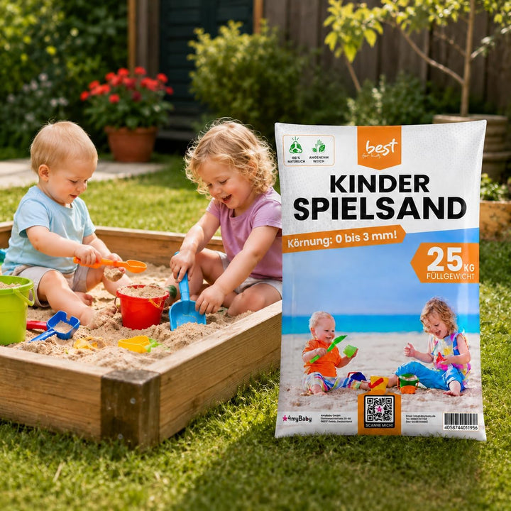 Spielsand 25kg | Quarz Sand für Sandkasten | Kinder Sand | Dekosand | Spielsand für Sandkasten | Kei