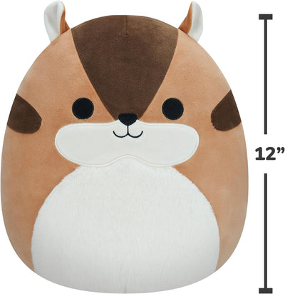 Squishmallows SQCR04134 - Melzie das Streifenhörnchen 30 cm, offizielles Kelly Toys Plüsch, superwei