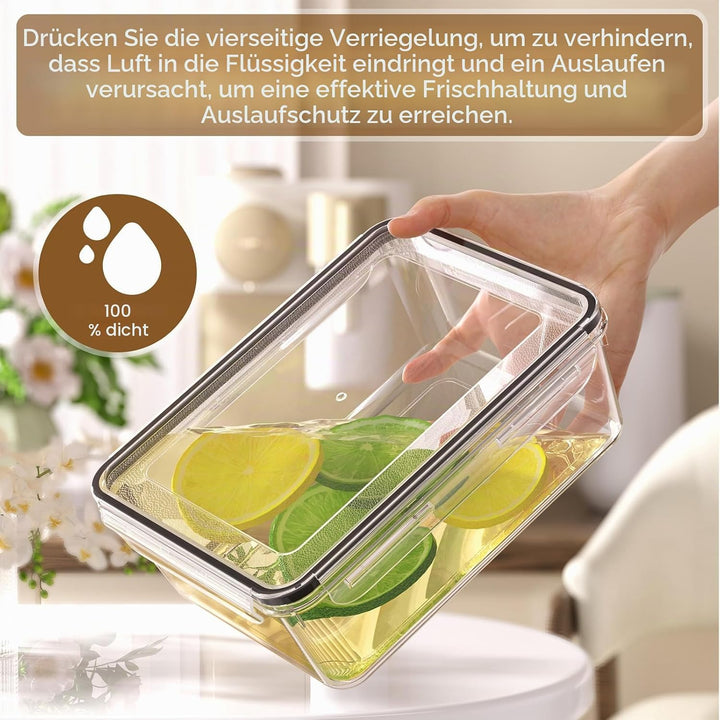 Frischhaltedosen mit Deckel, 50 Teile Vorratsdosen Set (25 Behälter & 25 Deckel),Küche Meal Prep Box