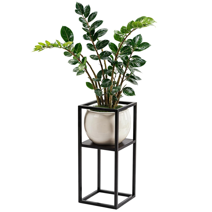 Blumenständer - Pflanzenständer aus Metall - 21x21x50cm - für Wohnzimmer, Küche, Büro - Loft, Indust