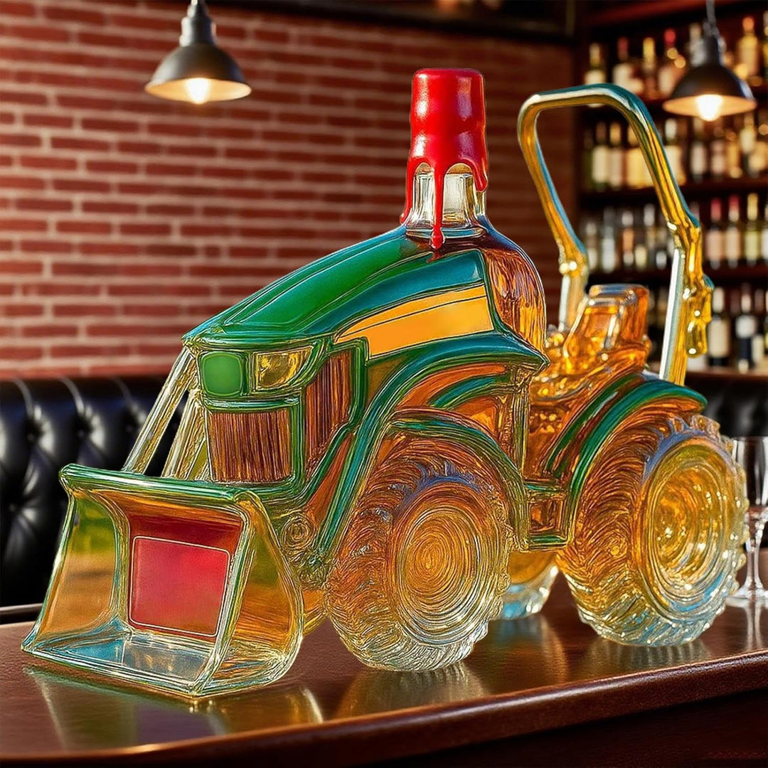 Whiskyflaschen - 3D-Weindekanter in Traktorform - Deko Aufbewahrung für Wohnzimmerschrank Haushalt G
