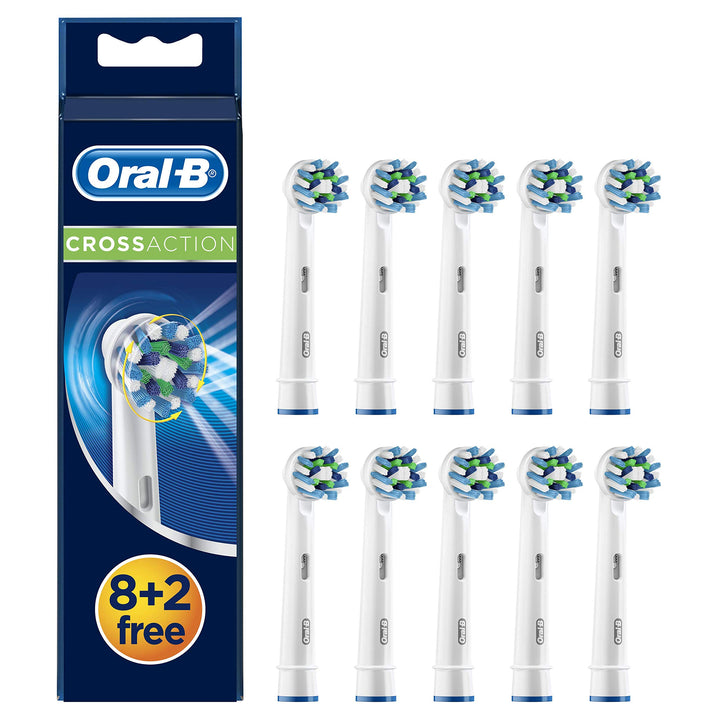 Braun Oral-B Crossaction 8er+2 Aufsteckbürsten/Aufsätze, Modell 2014 Braun 10er Pack, Braun 10er Pac