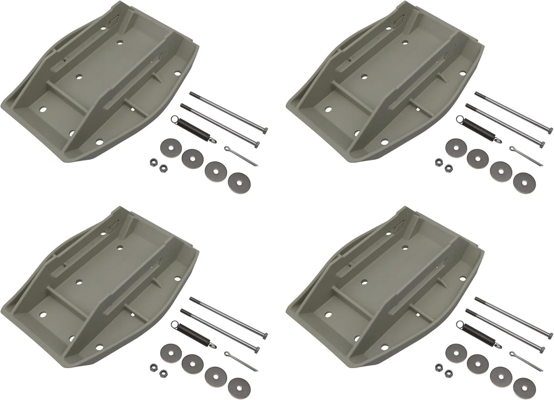 trailer parts4u 4 breite Stützplatten kompatibel mit Alko Stützen Bigfoot Wohnwagen Wohnwagenstützen