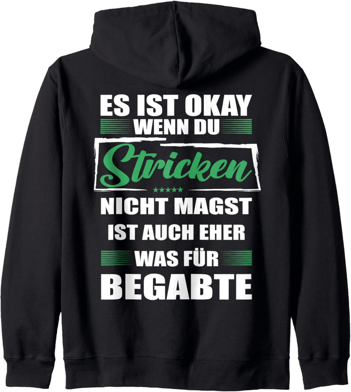 Stricken Lustiger Spruch für Mann & Frau Kapuzenjacke