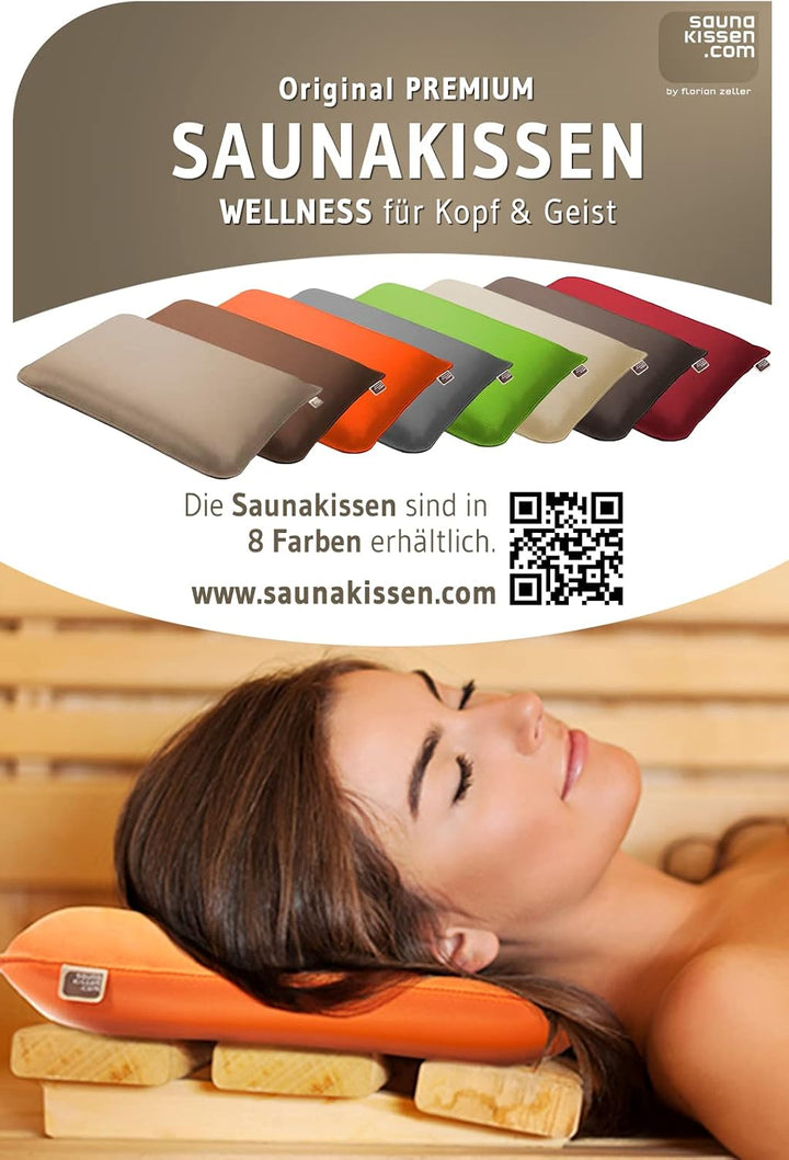 Original Saunakissen Premium aus hochwertigen Objektkunstleder handgefertigt in Deutschland Beste Hy
