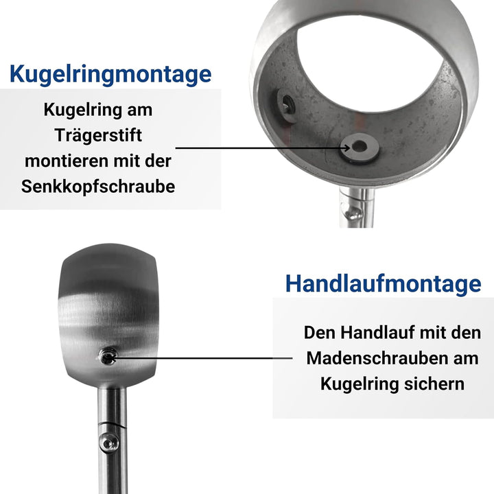 Edelstahl Geländer Markengeländer Buchetmann2, Handlauf Treppengeländer Balkongeländer bis 6m am Stü