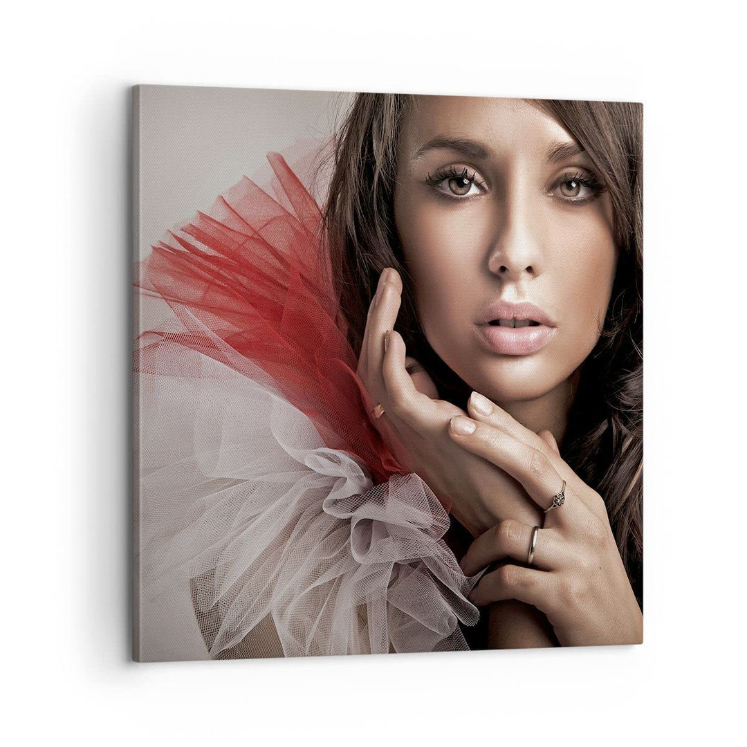 Bilder auf Leinwand Schönheit kleid mode modell Leinwandbild 60x60cm Wandbilder Dekoration Wohnzimme