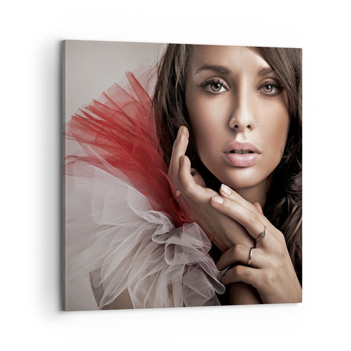 Bilder auf Leinwand Schönheit kleid mode modell Leinwandbild 60x60cm Wandbilder Dekoration Wohnzimme