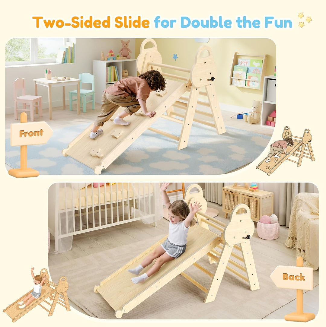 klettergerüst Indoor,7-in-1 Montessori Klettergerüst Set,Indoor Kletterdreieck,25 Jahre Neue Upgrade